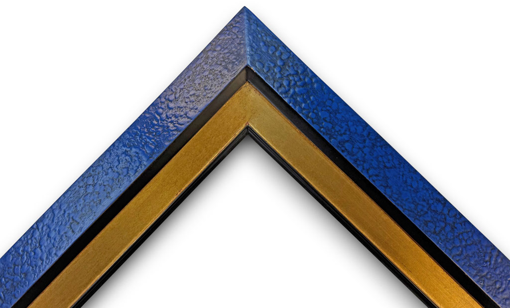 Hosotte Martelé bleu filet noir mli or congé noir