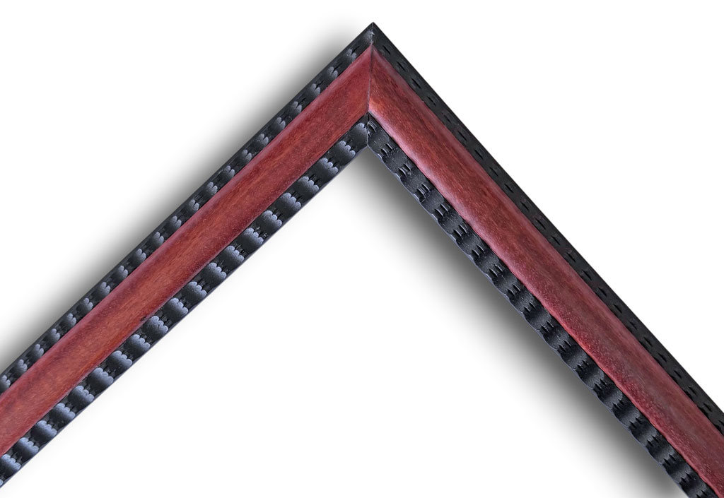 Delia, Guilloché noir placage citronnier teinté